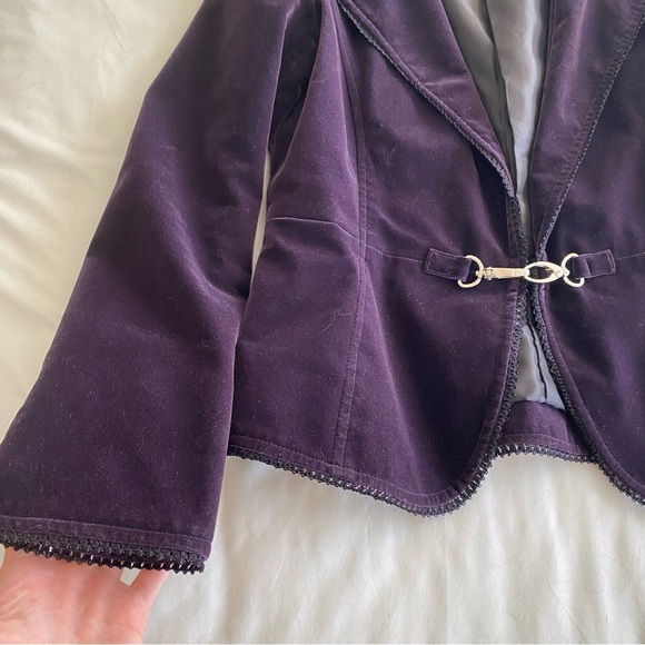 VINTAGE VELVET BLAZER DEADSTOCK - Picture 4 of 8